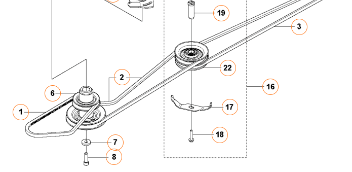 OEM belt for Husqvarna R214TC - 594977801